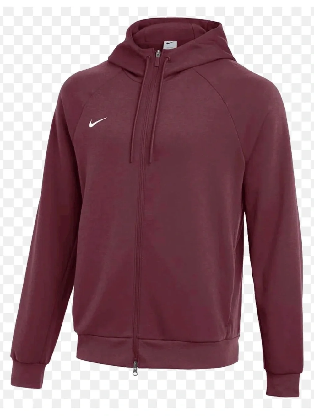 Nike Womens Dri Fit Maroon Red Full Zip Jacket Hoodie Size M Burgundy Athletic